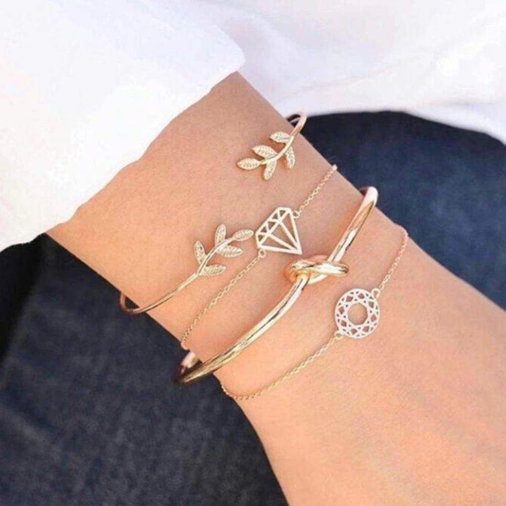 NEW!💙💎💛BUNDLE OF 4! 2 CUFFS + 2 BRACELETS💛💎💙 - Picture 1 of 8